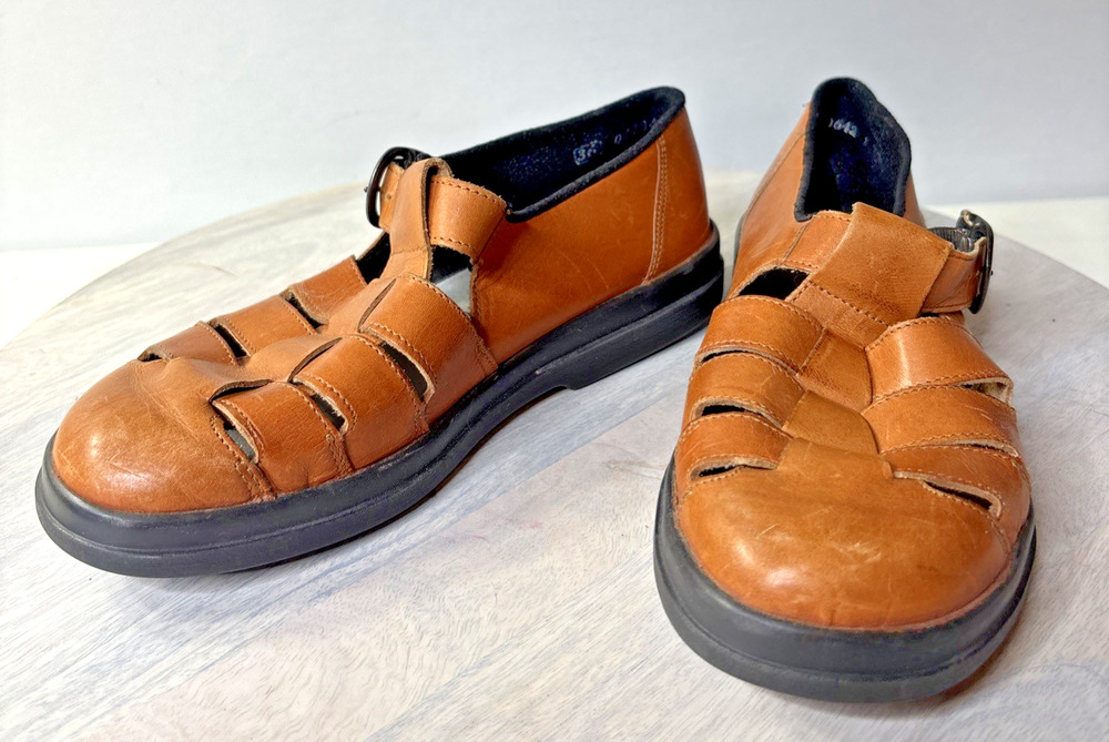 Rieker Antistress Brown Leather Fisherman Sandals 6
